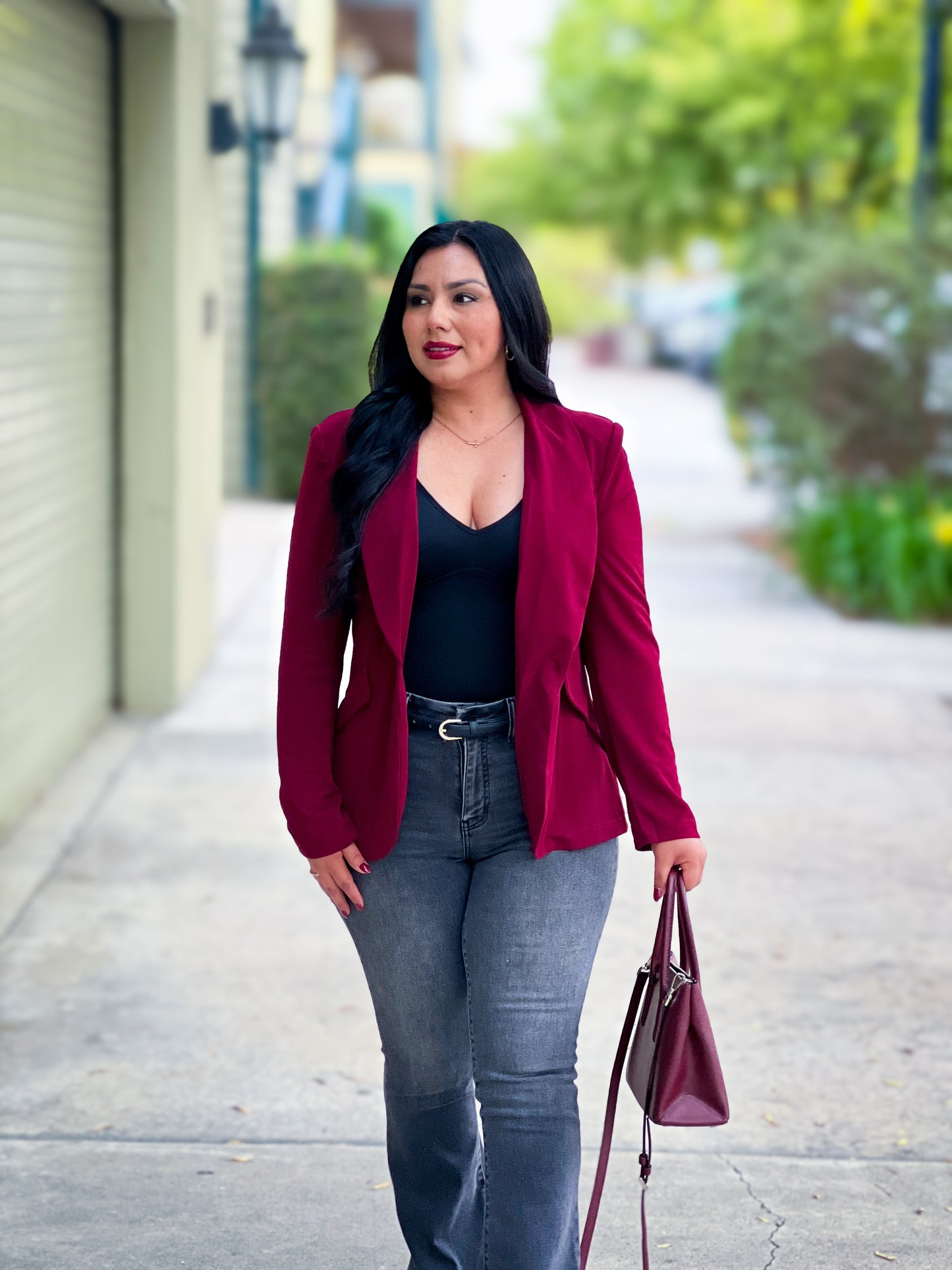 Burgundy Blazer